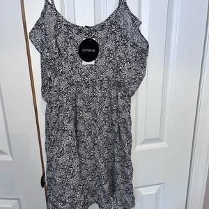 NWT Cotton On Black and White Ruffled Minidress